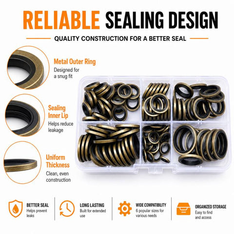 Seal Fixing Rubber Ring Flat Washer Insulating Spacers 100PCS