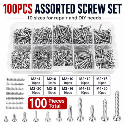 M4 Self-tapping Screw 100 PCS /  Set