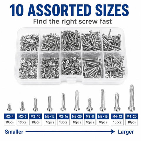 M4 Self-tapping Screw 100 PCS /  Set