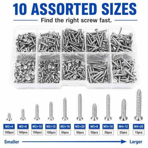M2 Self-tapping Screw 620 PCS /  Set