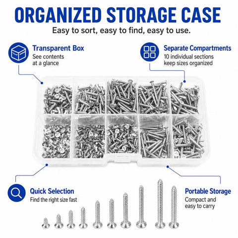 M2 Self-tapping Screw 620 PCS /  Set