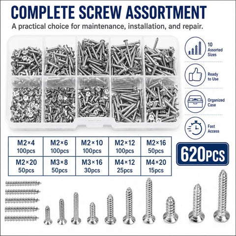 M2 Self-tapping Screw 620 PCS /  Set