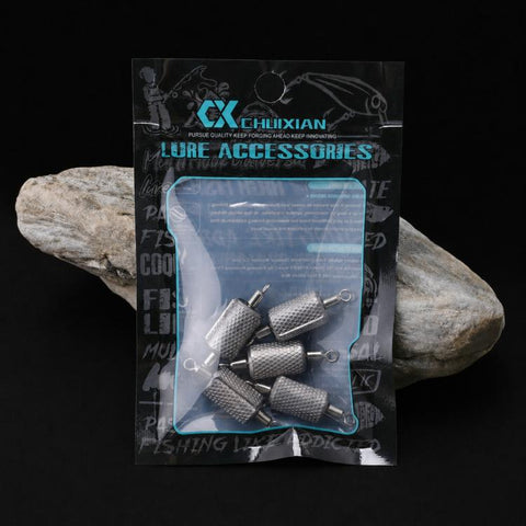 5pcs Dual Loop Embossed Scale Integrated Fishing Lead Sinker, 3.0g, 3.5g, 4.0g, 5.0g, 6.0g, 8.0g, 10g