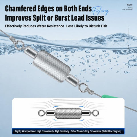 5pcs Dual Loop Embossed Scale Integrated Fishing Lead Sinker, 3.0g, 3.5g, 4.0g, 5.0g, 6.0g, 8.0g, 10g
