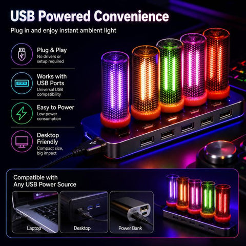 Car USB Low Power LED Atmosphere Light, Green Light, Red Light, Yellow Light, Blue Light, Pink Light, Purple Light, White Light, Natural Light, Warm White Light