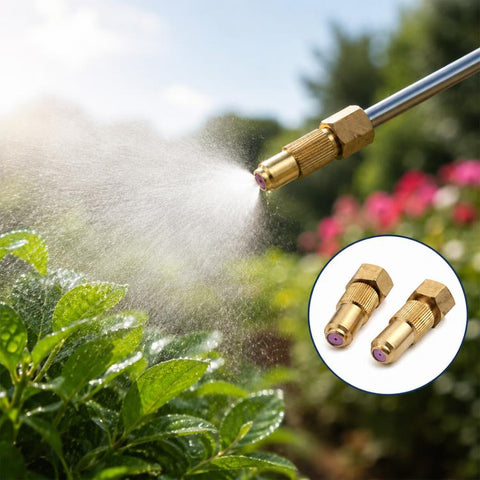 Ceramic Nozzle Adjustable Atomization High Pressure Spray Copper Nozzle, 1.0 Hole, 1.2 Hole
