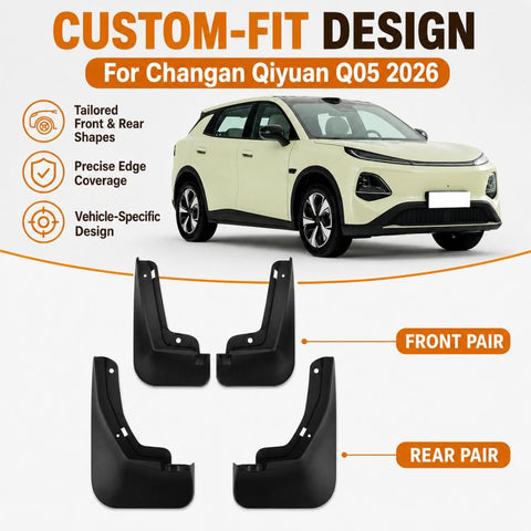 4pcs/Set Car Wheel Splash Flaps Fender Guard, For Changan NEVO Q05 2026
