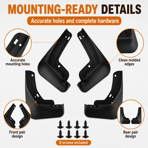 4pcs/Set Car Wheel Splash Flaps Fender Guard, For Changan NEVO Q05 2026