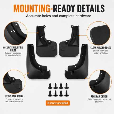 4pcs/Set Car Wheel Splash Flaps Fender Guard, For Changan Deepal G318 2025