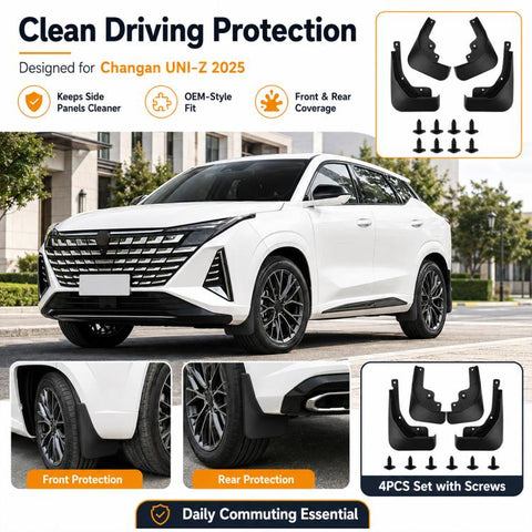 4pcs/Set Car Wheel Splash Flaps Fender Guard, For Changan UNI-Z 2025