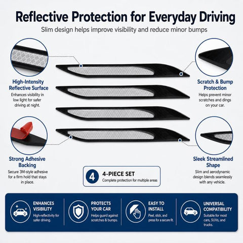 Bonnet Air Flow Vent Fender Sticker for Car Decoration, 4 PCS / Set