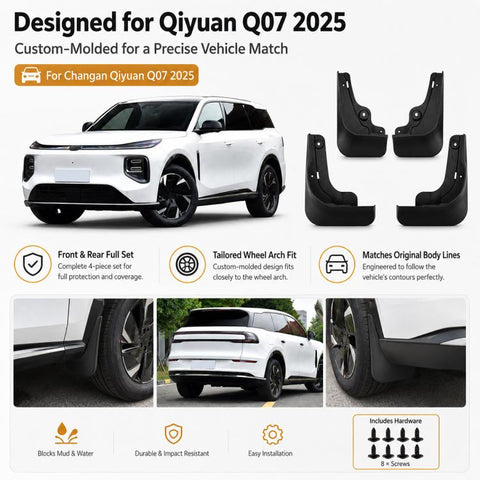 4pcs/Set Car Wheel Splash Flaps Fender Guard, For Changan NEVO Q07 2025