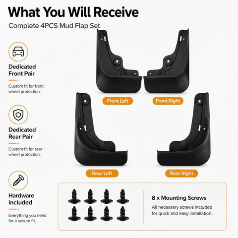 4pcs/Set Car Wheel Splash Flaps Fender Guard, For Changan NEVO Q07 2025