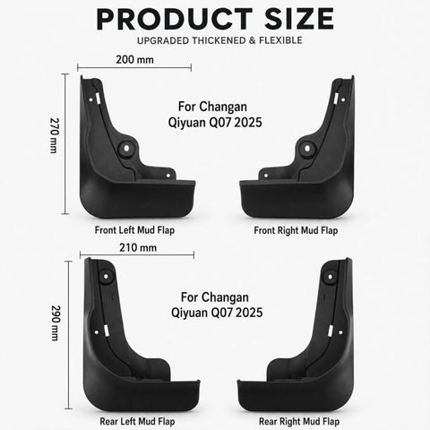 4pcs/Set Car Wheel Splash Flaps Fender Guard, For Changan NEVO Q07 2025