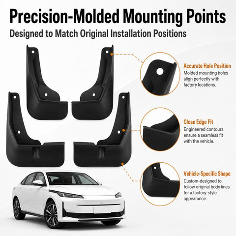4pcs/Set Car Wheel Splash Flaps Fender Guard, For Changan NEVO A05 2025