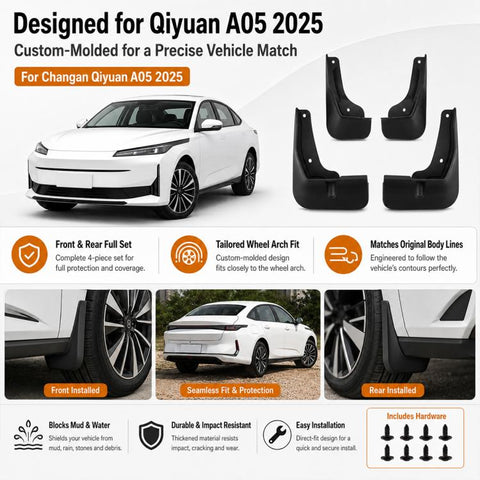 4pcs/Set Car Wheel Splash Flaps Fender Guard, For Changan NEVO A05 2025