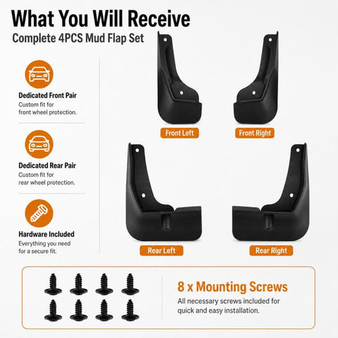 4pcs/Set Car Wheel Splash Flaps Fender Guard, For Changan NEVO A05 2025