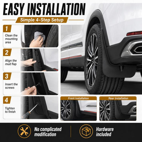 4pcs/Set Car Wheel Splash Flaps Fender Guard, For Chery Tiggo 8 Pro 2022-2025