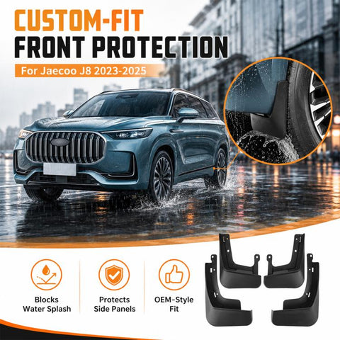 4pcs/Set Car Wheel Splash Flaps Fender Guard, For Chery Jaecoo J8 2023-2025