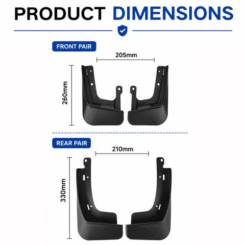 4pcs/Set Car Wheel Splash Flaps Fender Guard, For Chery Jaecoo J8 2023-2025