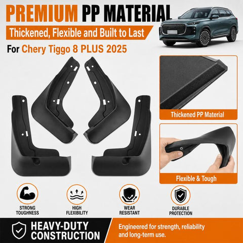 4pcs/Set Car Wheel Splash Flaps Fender Guard, For Chery Tiggo 8 PLUS 2025