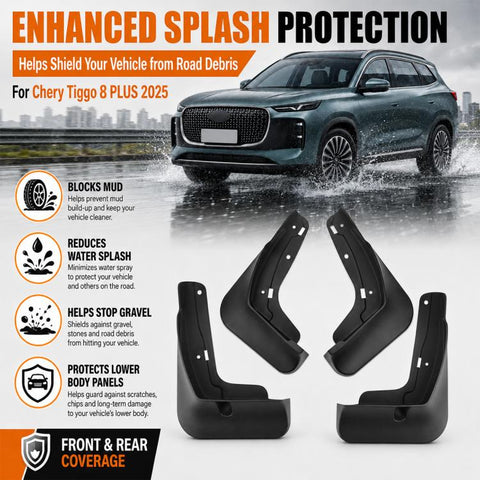 4pcs/Set Car Wheel Splash Flaps Fender Guard, For Chery Tiggo 8 PLUS 2025