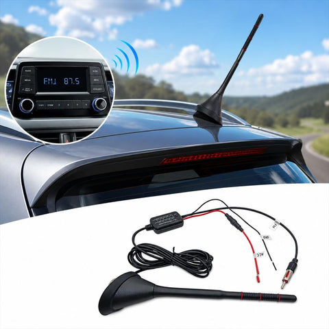 Car MP3 Radio Antenna FM Amplifier Signal Booster, 88-108MHz 600 Modulator Version, 76-230MHz B Version, 88-230MHz C Version, 88-108MHz D Version, 76-230MHz E Version
