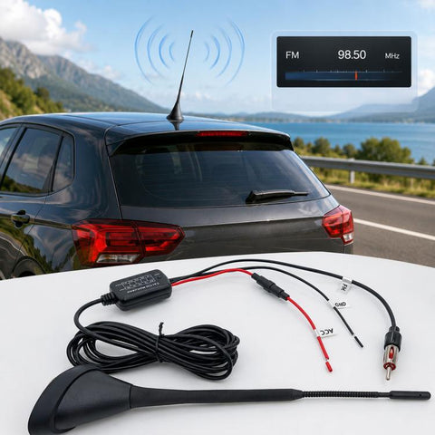 Car MP3 Radio Antenna FM Amplifier Signal Booster, 88-108MHz 600 Modulator Version, 76-230MHz B Version, 88-230MHz C Version, 88-108MHz D Version, 76-230MHz E Version