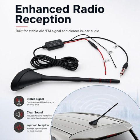 Car MP3 Radio Antenna FM Amplifier Signal Booster, 88-108MHz 600 Modulator Version, 76-230MHz B Version, 88-230MHz C Version, 88-108MHz D Version, 76-230MHz E Version