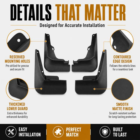 4pcs/Set Car Wheel Splash Flaps Fender Guard, For Chery Jetour X70 2020-2024