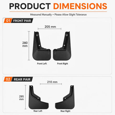 4pcs/Set Car Wheel Splash Flaps Fender Guard, For Chery Jaecoo 6 2024