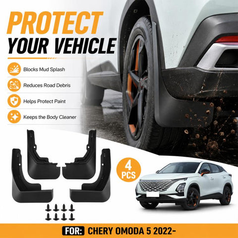 4pcs/Set Car Wheel Splash Flaps Fender Guard, For Chery Omoda 5 2022-2026