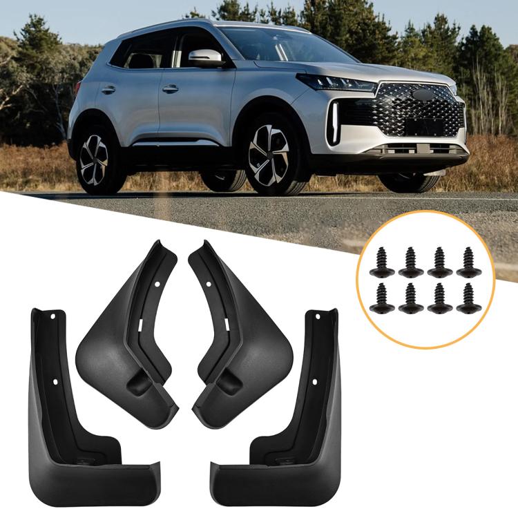 4pcs/Set Car Wheel Splash Flaps Fender Guard, For Chery Tiggo 4 Pro 2025