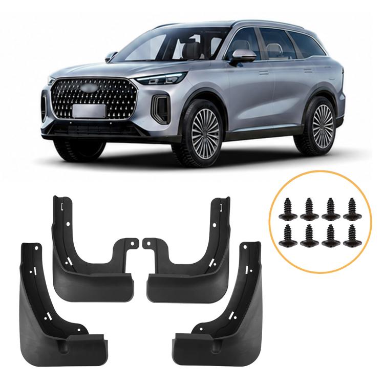 4pcs/Set Car Wheel Splash Flaps Fender Guard, For Chery Tiggo 8L / Fulwin T9 2024