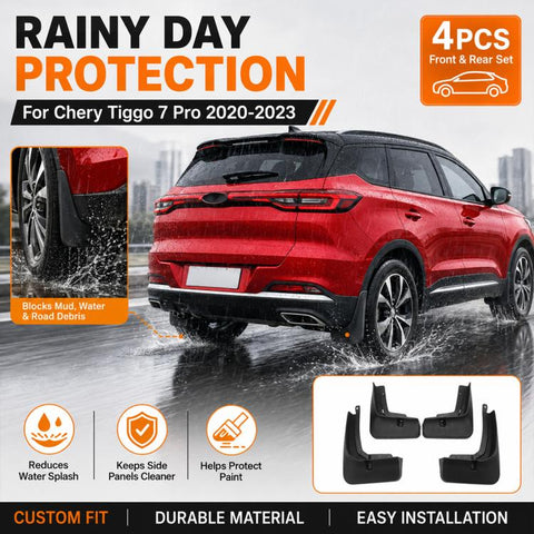 4pcs/Set Car Wheel Splash Flaps Fender Guard, For Chery Tiggo 7 Pro 2020-2023