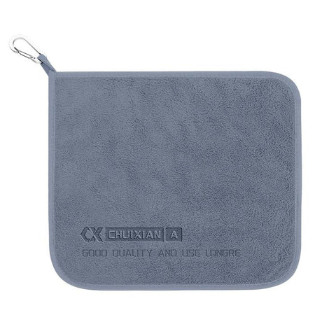 Thick Water Wiping Fishing Towel with Carabiner Fish Handling Cloth, Single-layer, Double-layer