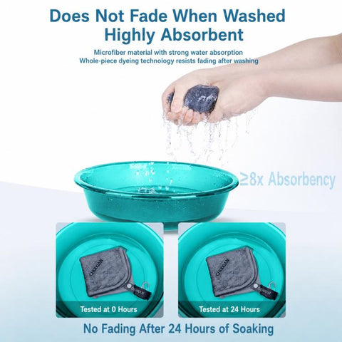 Thick Water Wiping Fishing Towel with Carabiner Fish Handling Cloth, Single-layer, Double-layer