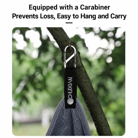 Thick Water Wiping Fishing Towel with Carabiner Fish Handling Cloth, Single-layer, Double-layer
