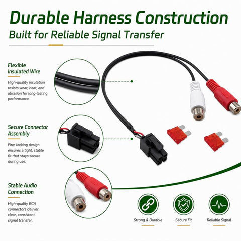 Car Audio Data Input Connection Cable Compatible with Punch P300 Series, Data Input Connection Cable