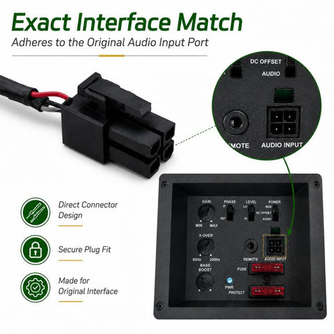 Car Audio Data Input Connection Cable Compatible with Punch P300 Series, Data Input Connection Cable