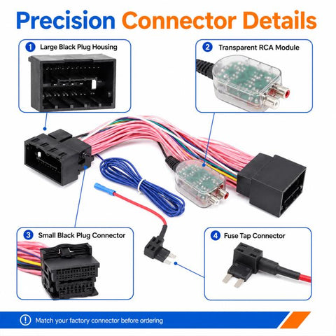 Factory Radio Add A Subwoofer Amplifier Harness for Chevy GMC, Add A Subwoofer Amplifier