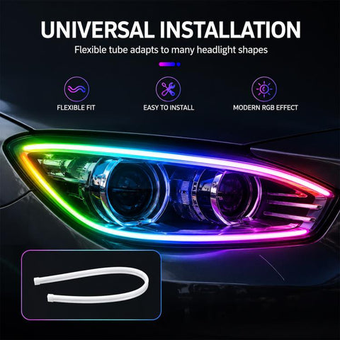 Car Colorful Automotive LED Turn Signals Daytime Running Lights, 30cm, 45cm, 60cm, 75cm