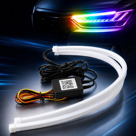 Car Colorful Automotive LED Turn Signals Daytime Running Lights, 30cm, 45cm, 60cm, 75cm