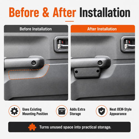 Car Door Slot Storage Box Suitable for 2018+ Suzuki Jimny JB64, Storage Box