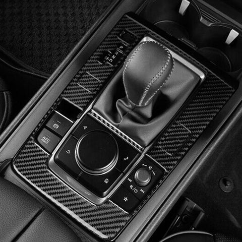 For Mazda CX-50 2022-2024 5pcs/Set Car Gear Position Panel Carbon Fiber Sticker, Gear Position Panel