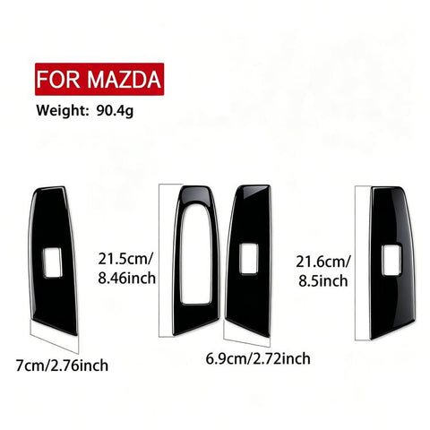 For Mazda CX-50 2022-2024 4pcs/Set Car Window Lift Panel Sticker, Window Lift Panel