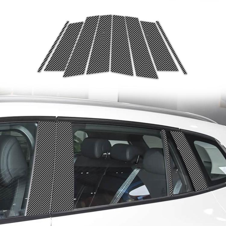 For Mazda CX-50 2022-2024 8pcs/Set Car B-Pillar Carbon Patterned Style Sticker, B-Pillar Carbon Patterned Style