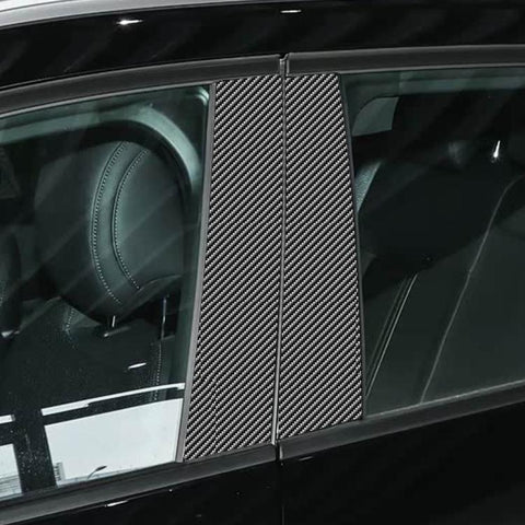For Mazda CX-50 2022-2024 8pcs/Set Car B-Pillar Carbon Patterned Style Sticker, B-Pillar Carbon Patterned Style
