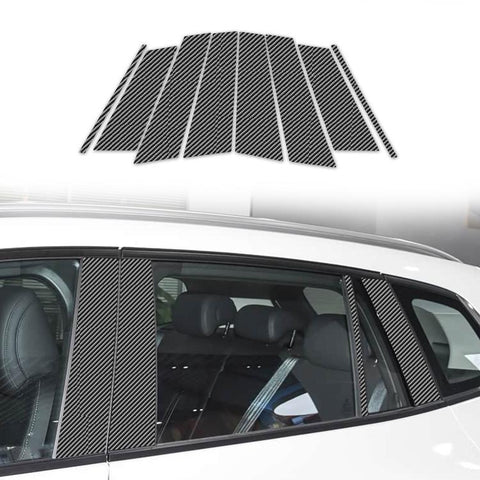 For Mazda CX-50 2022-2024 8pcs/Set Car B-Pillar Carbon Patterned Style Sticker, B-Pillar Carbon Patterned Style
