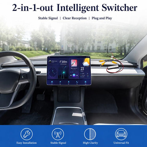 Dash Camera 2 In 1 Out HD Video Adapter Cable, 2 In 1 Out Video Adapter Cable